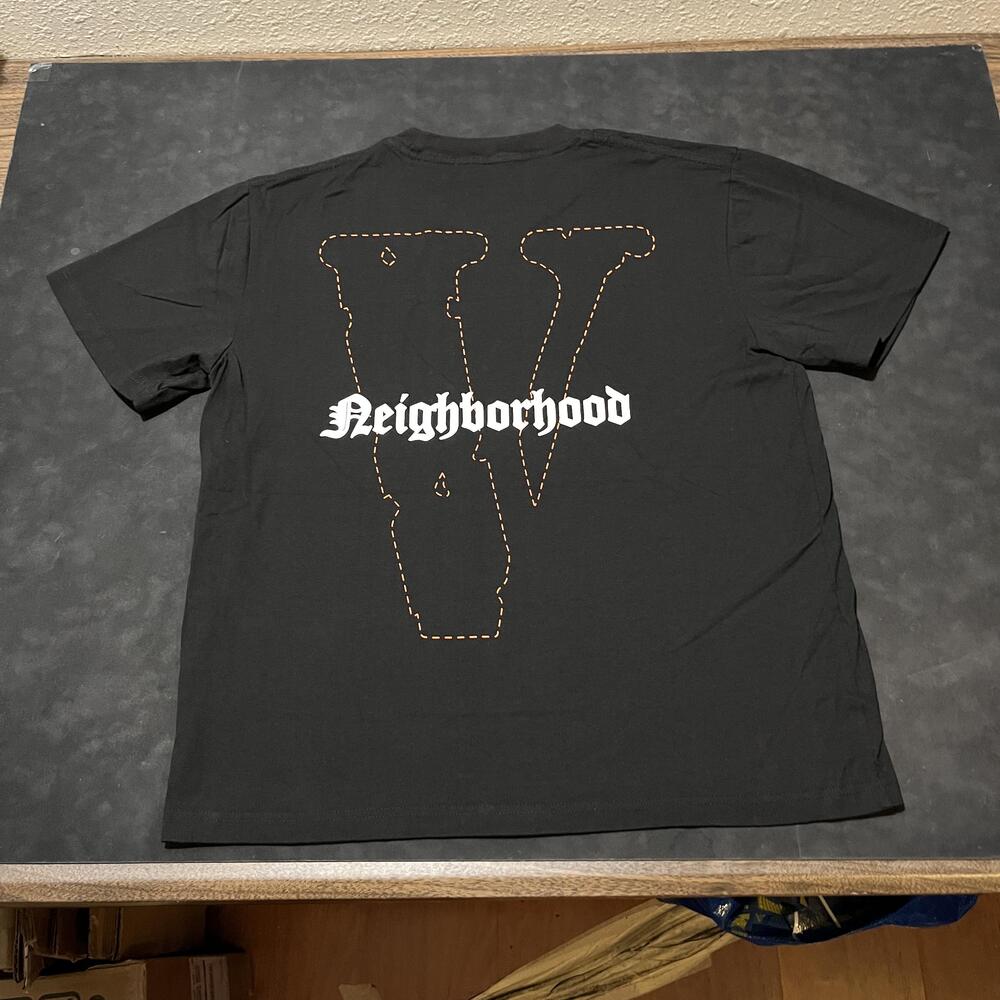 Neighborhood Shirt Vlone Large Black Skull Graphic Made USA Streetwear V-Lone